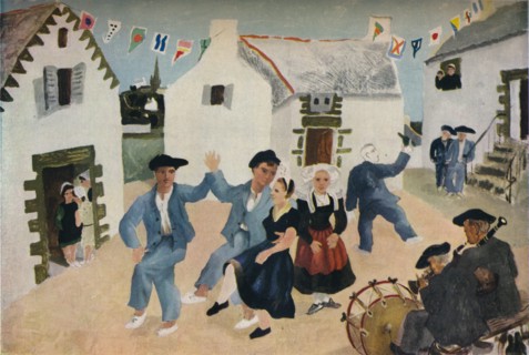Dancing Sailors, Brittany by Christopher Woods', 1930, (1936).