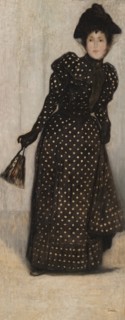 Woman in a white Polka Dot Dress, 1889.