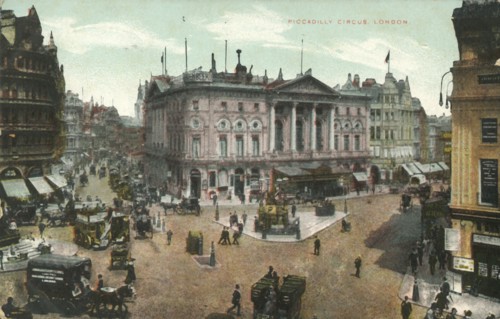 Piccadilly Circus, London', late 19th-early 20th century.