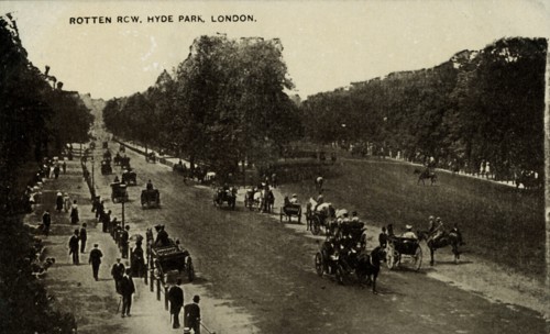 Rotten Row, Hyde Park, London', late 19th-early 20th century.