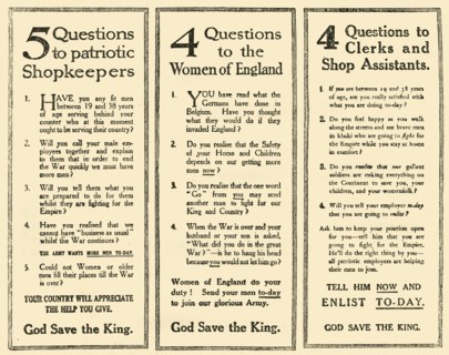 Advertisements Which Helped To Raise Kitchener's Army', 1914-1918, (1919).