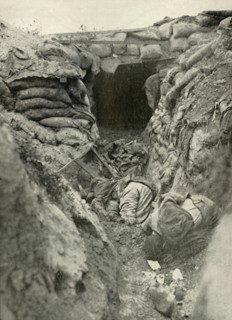 A Captured German Trench', (1919).
