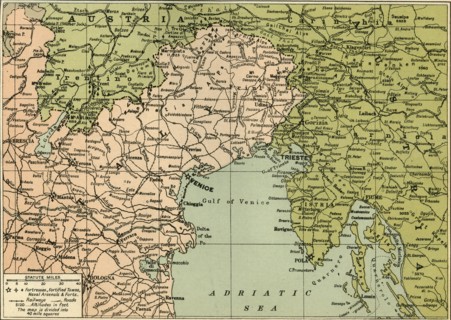 Map of the Italian Fighting Front', 1919.