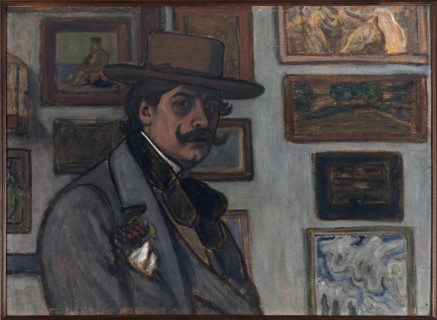 Self-portrait in a brown hat, 1897.
