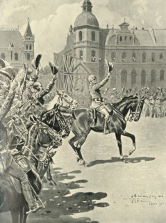 'Hoisting the British flag at Pretoria