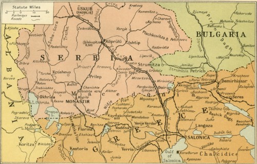 Map of Salonica Front', 1919.
