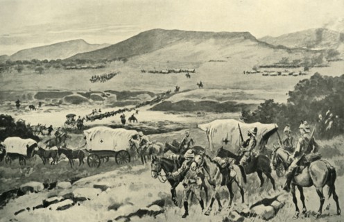 Generals French and Hutton Crossing the Vaal into Transvaal Territory', (1901).
