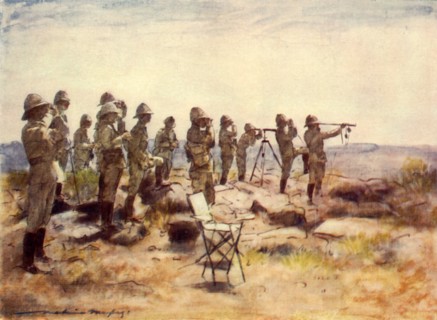 Lord Roberts and Staff Watching the Battle of Osfontein', 1900, (1901).