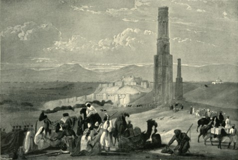 The Fortress and Citadel of Ghazni and the Two Minars', c1840, (1901).