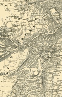 Map Indicating General Roberts's Route to Kabul...and the British and Russian Boundaries', 1901.