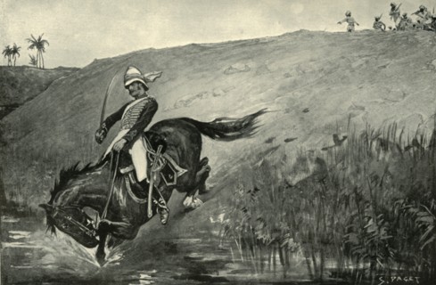 Narrow Escape of Lieutenant Roberts While Pursued by Natives Near Lucknow', (1901).