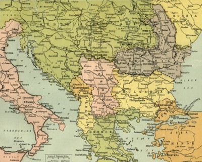 Map To Illustrate the Eastern Battle Fronts', 1919.
