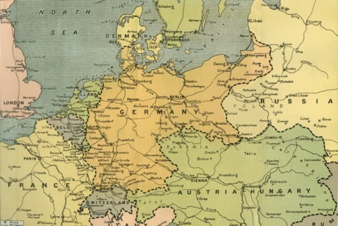 Map of Central Europe, Showing the Principal Theatre of War', 1919.