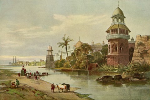 'Delhi - The King's Palace from the River', 1840s, (1901). Creator: Charles Stewart Hardinge.