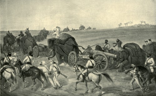 The Advance of the Siege Train to Delhi', 1857, (1901).