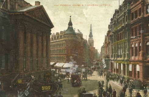 The Mansion House & Cheapside, London', late 19th-early 20th century.