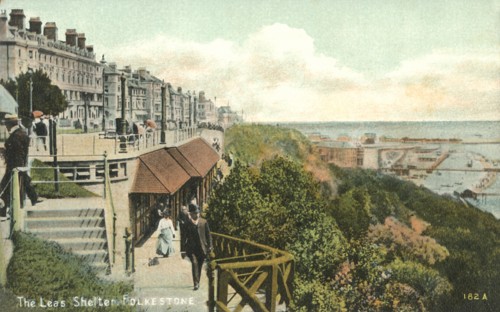 The Leas Shelter, Folkestone', 1900s.