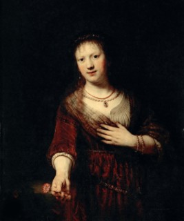 Saskia with the red flower, 1641.