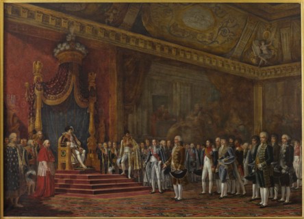 Deputation from the Roman Senate presenting its homage to Napoleon I on 16 November 1809, 1810.