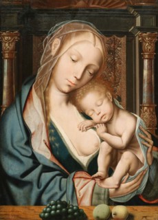 La Vierge aux raisins (Virgin with a Bunch of Grapes), 16th century.