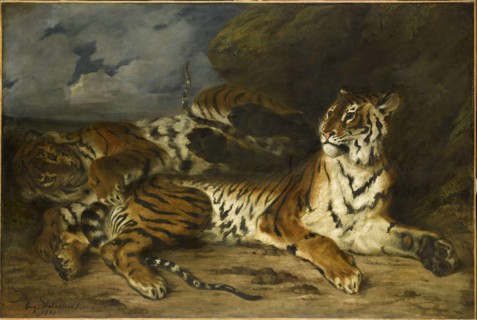 Young Tiger Playing with Its Mother, 1830.