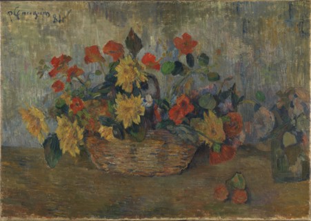 Basket with flowers, 1884.