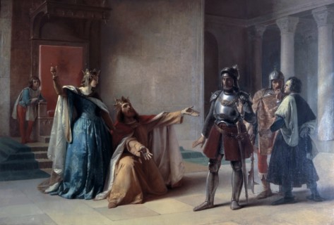 Emperor Frederick Barbarossa and Duke Henry the Lion in Chiavenna, before 1860.