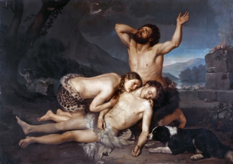 Adam and Eve mourn the death of Abel.