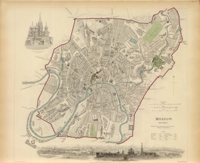 Plan of Moscow, 1836.