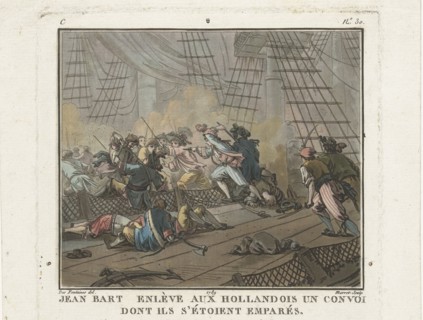 Jean Bart in the Battle of Texel on 29 June 1694, 1789.