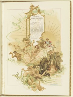 Program for the ballet La Perle by Marius Petipa and Riccardo Drigo, 1896.