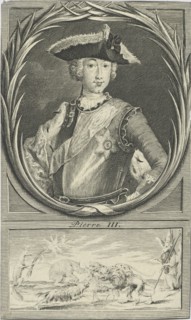 Portrait of the Tsar Peter III of Russia (1728-1762), c. 1750.