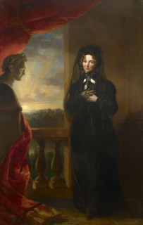 Portrait of Empress Elizabeth Alexeievna (1779-1826) in Mourning Dress, after 1825.