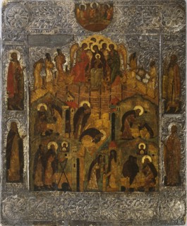 The Revelation of Virgin Mary to Saint Alexander Svirsky, 1600s.