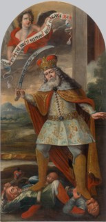 King Saint Stephen in the battle with the Turks, ca. 1718-1719.