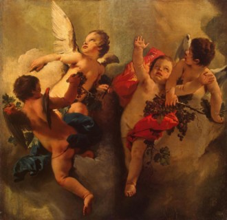 Cupids with Grapes. Series "Four Seasons", 1740s.