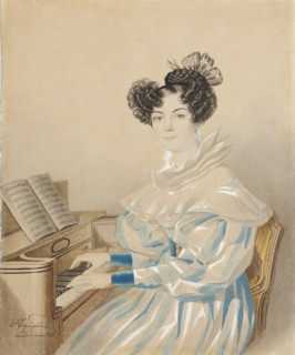 Portrait of Tatiana Petrovna Lvova (1789-1848), née Poltoratskaya, 1820s.