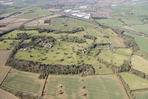 Landscape park at Courteenhall, near Northampton, Northamptonshire, 2018