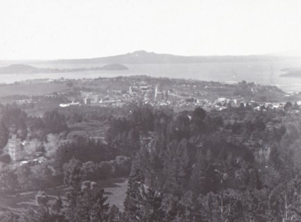 Auckland, from Mount Eden', late 19th-early 20th century.