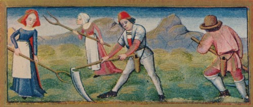 June - mowing, 15th century, (1939).