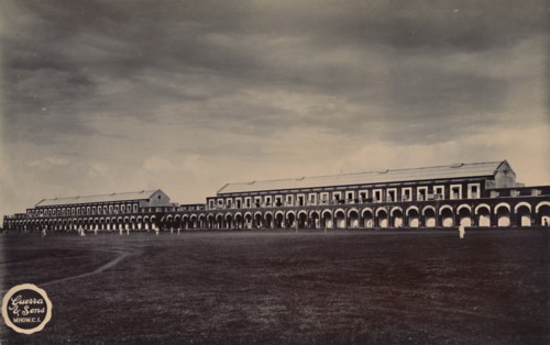 Indian military barracks, c1910.