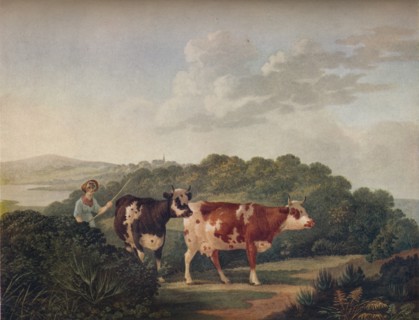 English Landscape, with Shorthorned Cattle', late 18th-early 19th century, (1930).