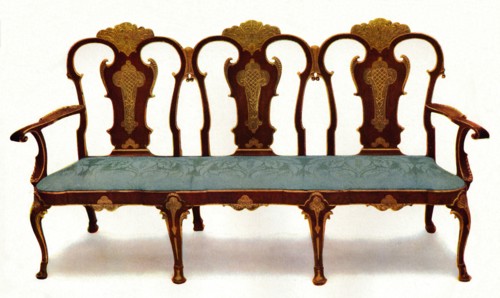 Settee of Walnut and Gesso', (1930).
