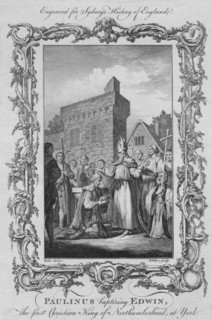 Paulinus baptising Edwin, the first Christian King of Northumberland, at York', 1773.
