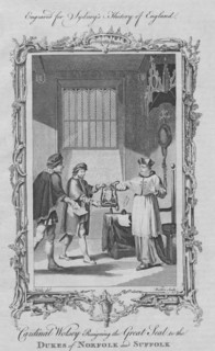 Cardinal Wolsey resigning the Great Seal for the Dukes of Norfolk and Suffolk', 1773.