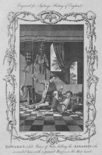 Edward I. while Prince of Wales, killing the Assassin who wounded him with a poison'd Dagger in the