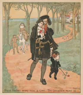 Their Parents Being Dead & Gone, The Children Home He Takes', c1878.