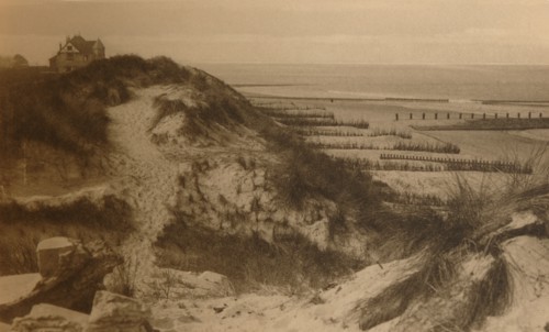 Le Dunes et la Plage', (Sand Dunes and Beach), c1900.