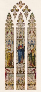 Stained glass window.