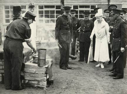 Watching A.T.S. girls at work...Army School of Cookery at Aldershot', c1941, (1951).